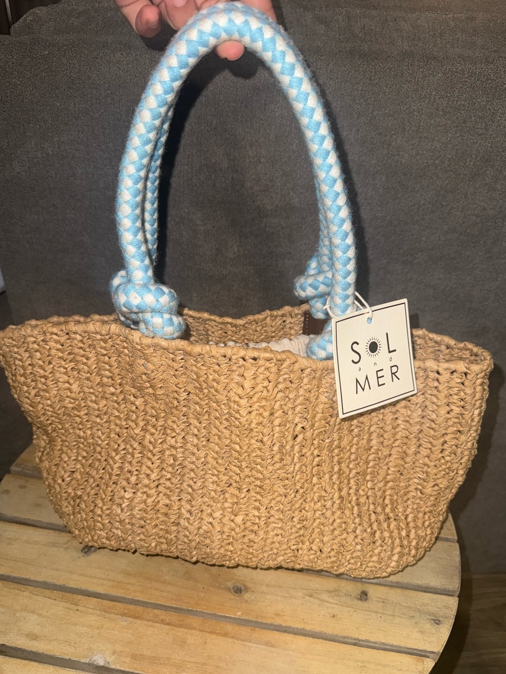 Sol and Mer Woven Tote Bag NWT